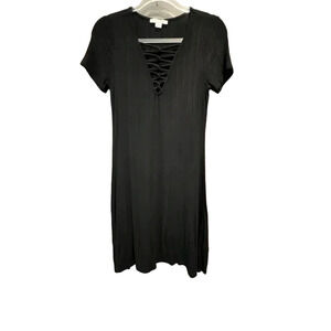 Favlux Fashion Black Mid Length Dress Size Large